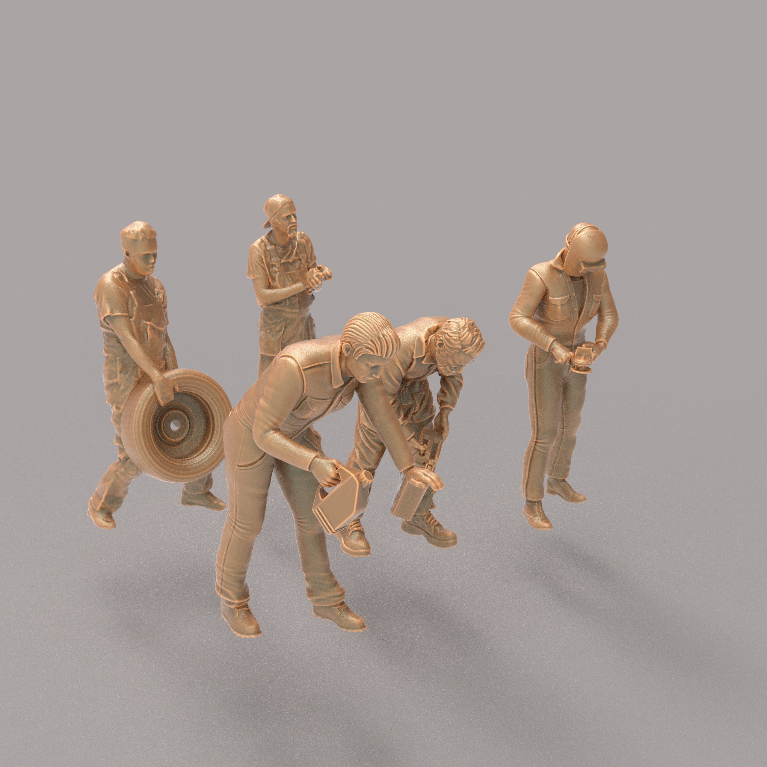 MM869 Mechanics Group 'B' 5 Figures