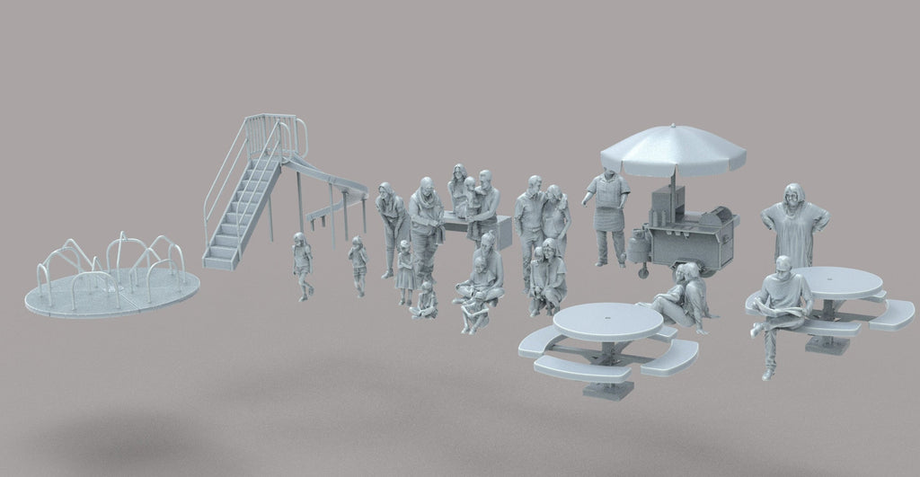 Family Park Scene set OO/1:72