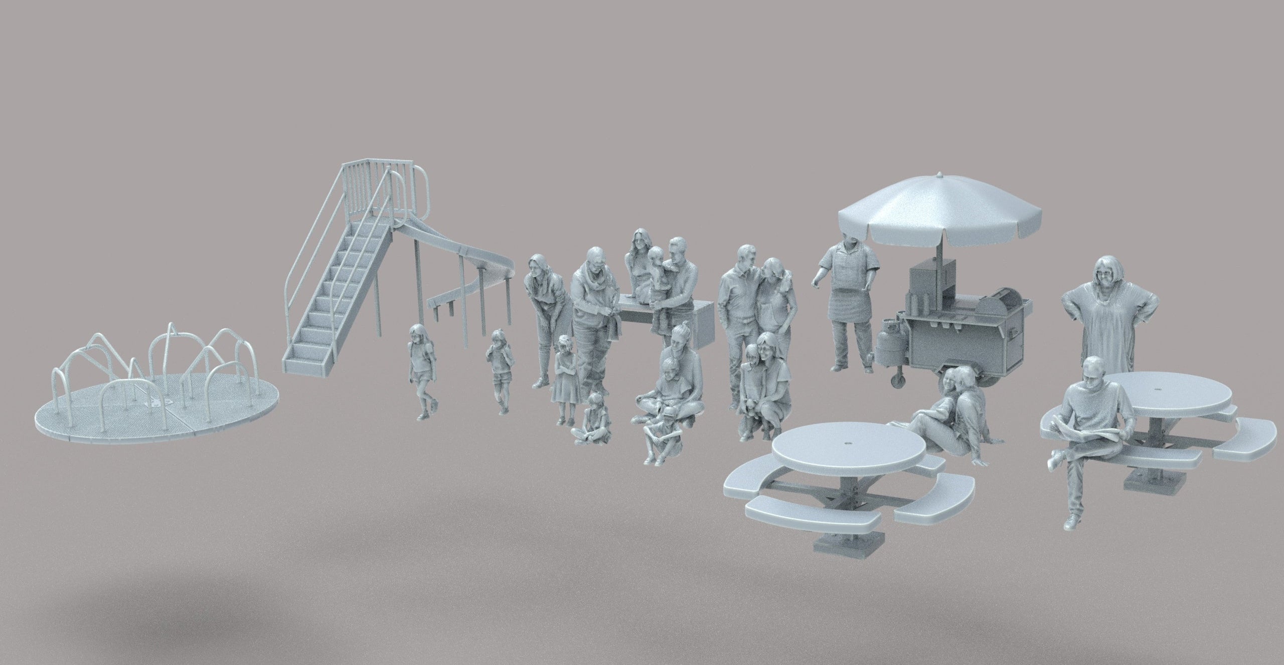 Family Park Scene set OO/1:72