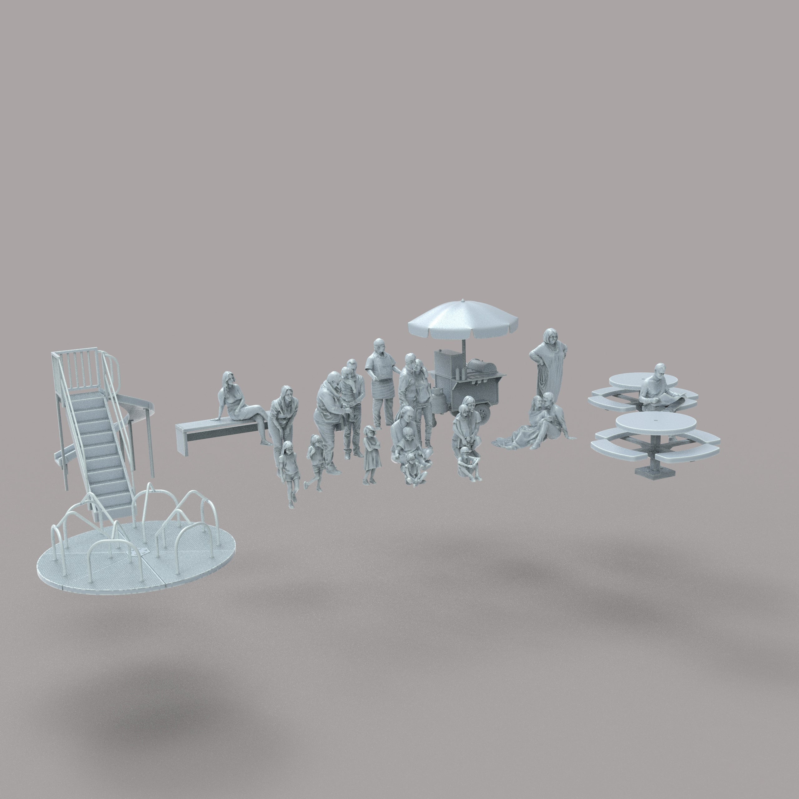Family Park Scene set OO/1:72