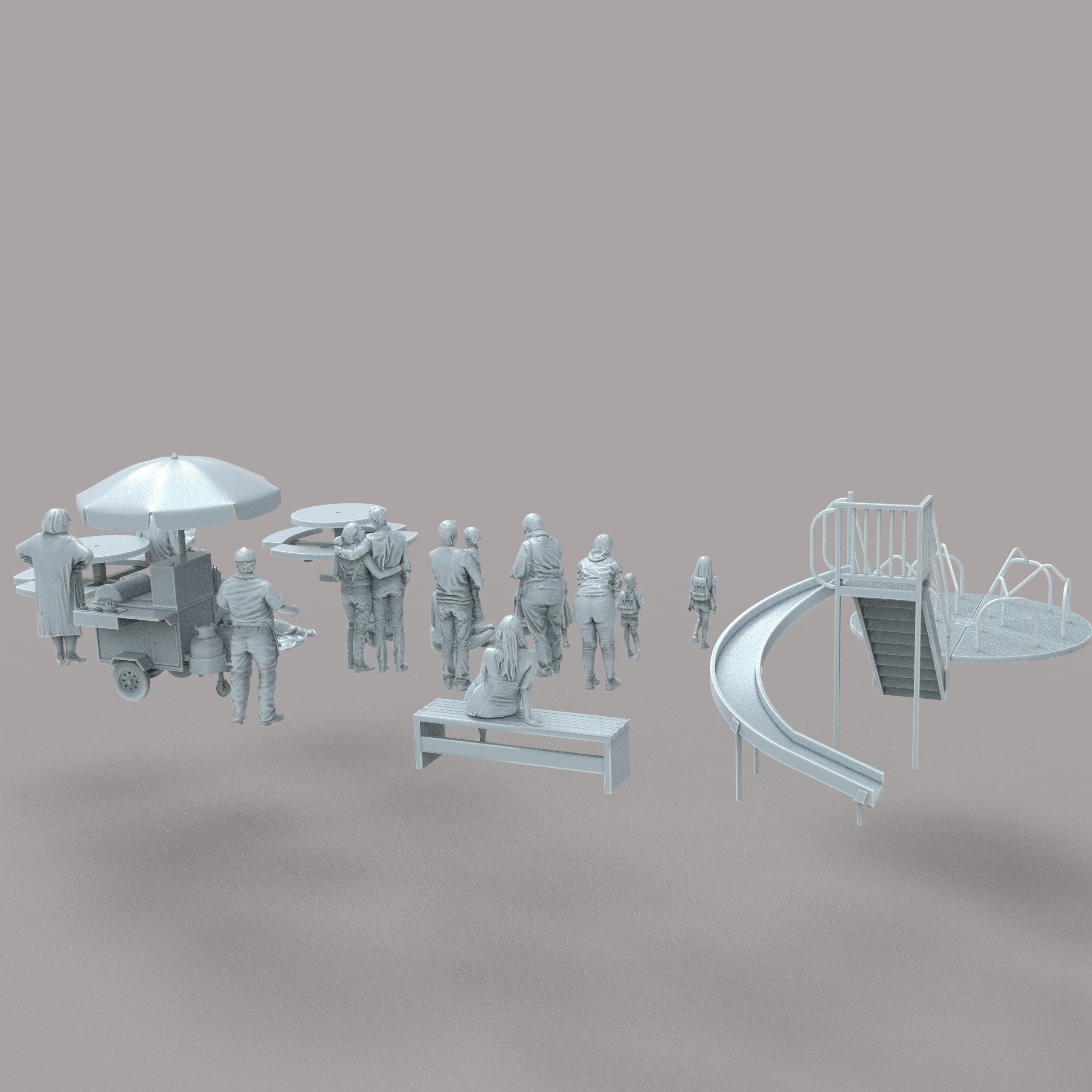Family Park Scene set OO/1:72
