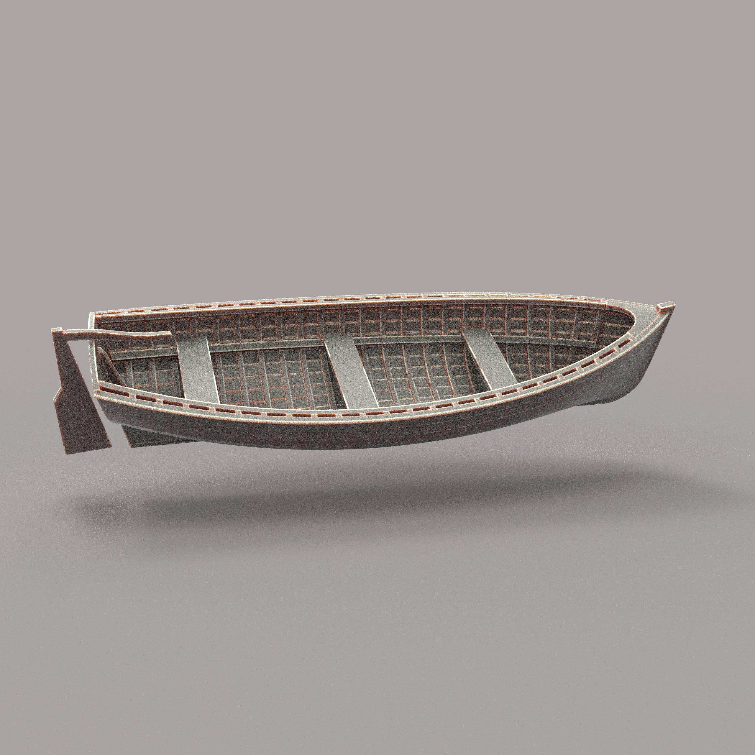 MM1326 Wooden Clinker Boat