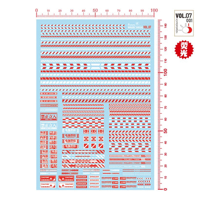 HOBBY MIO VOL7 Safety Warning Decals with fluorescent effect