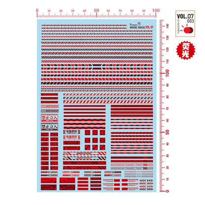 HOBBY MIO VOL7 Safety Warning Decals with fluorescent effect