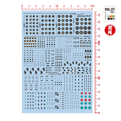 Hobby Mio Vol 9 Mecha Scribing Decals with fluorescent effects