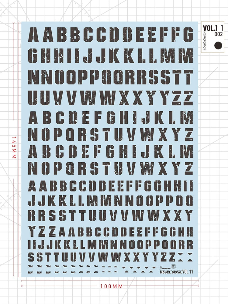 Hobby Mio Vol 11 Lettering Decals