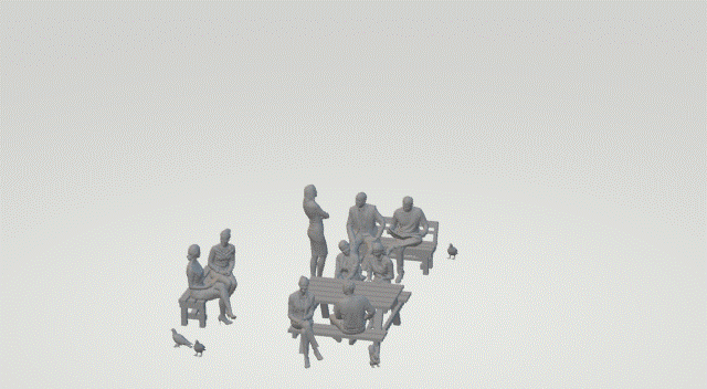 MM1055 Park or Pub Scene with Figures