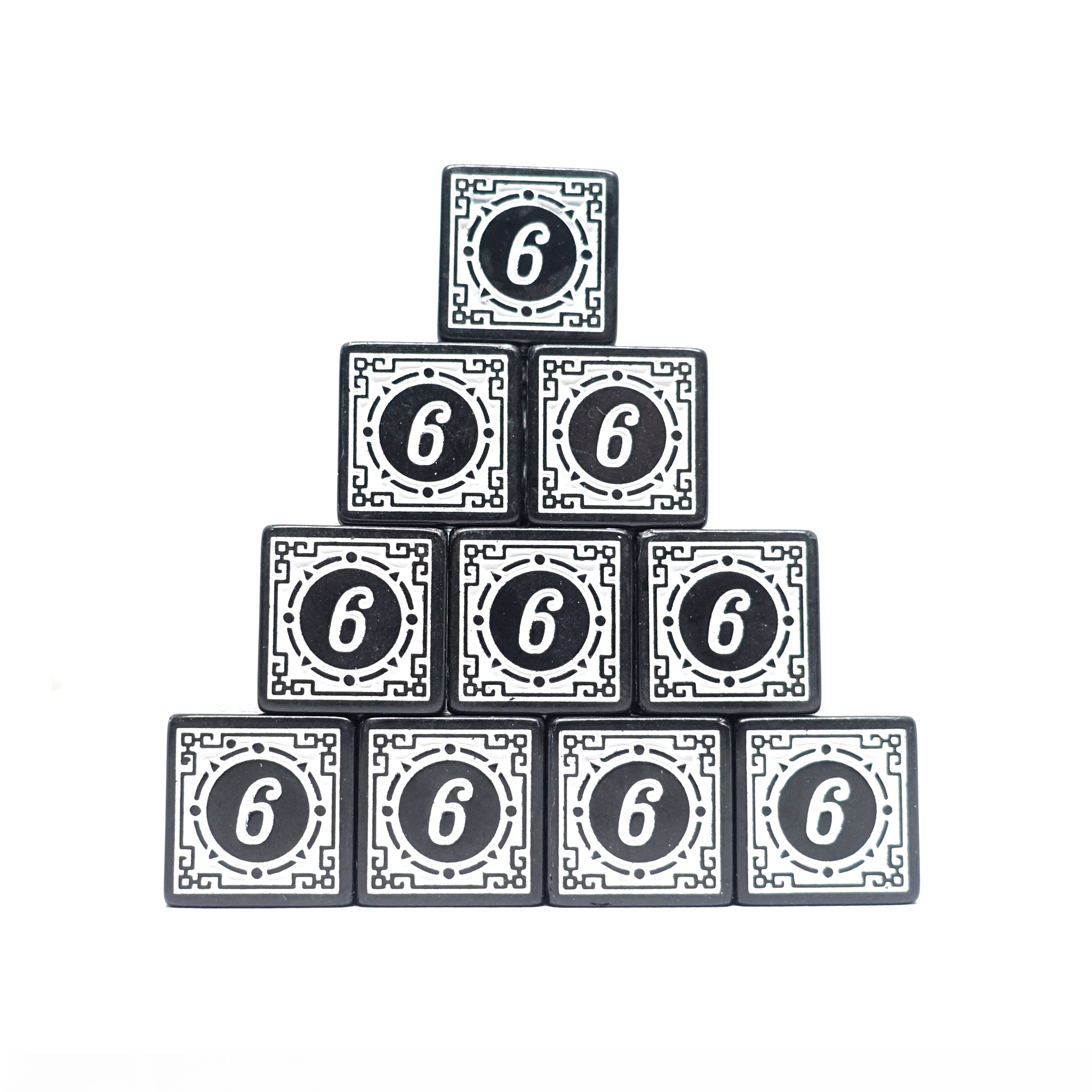 White Arcane Glyphs Dice Set