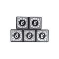 White Arcane Glyphs Dice Set