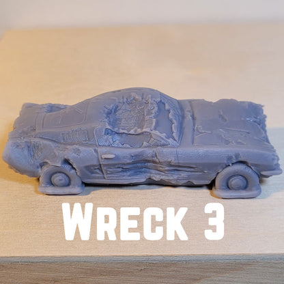 Wrecked cars for wargames, Gaslands, dioramas, model railway