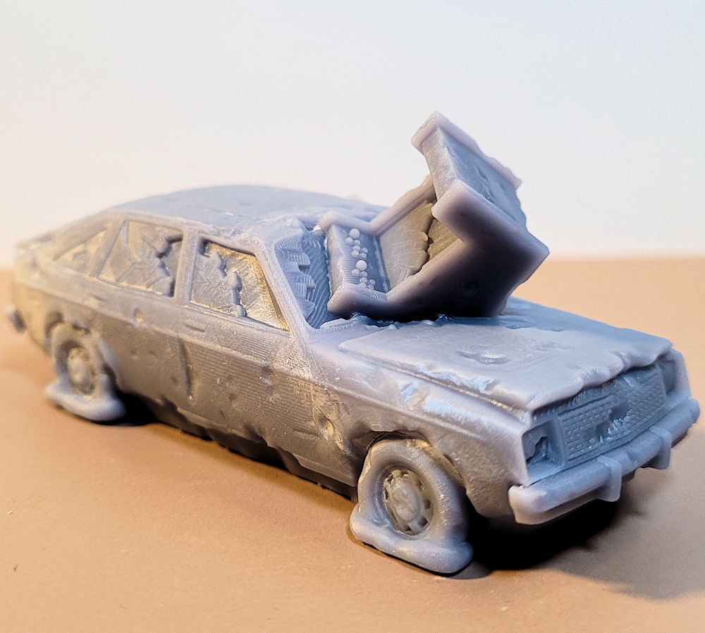 Wrecked cars for wargames, Gaslands, dioramas, model railway
