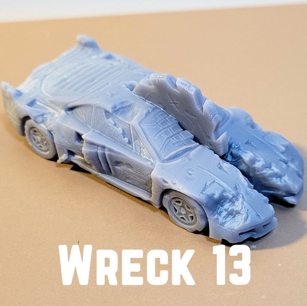 Wrecked cars for wargames, Gaslands, dioramas, model railway