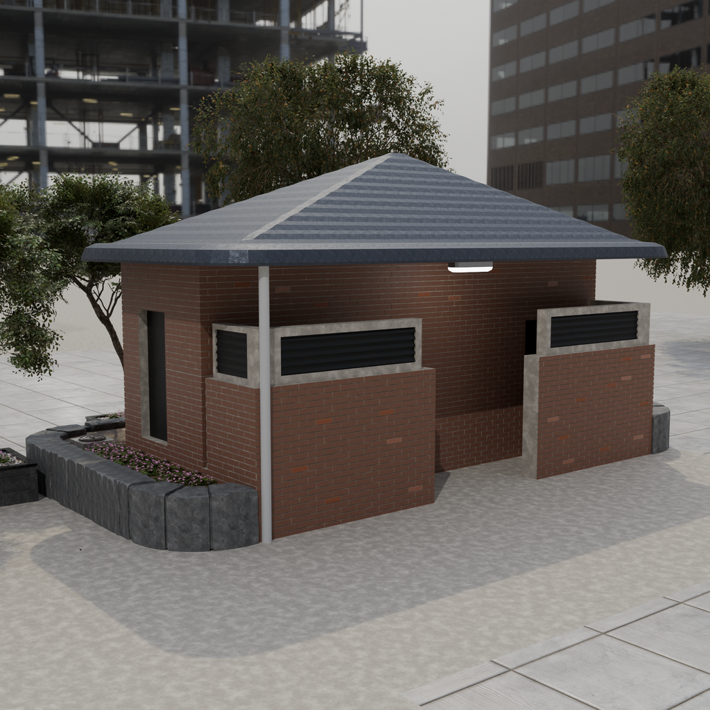 Z Gauge (1:220) 'Rustic Style' Toilet STL