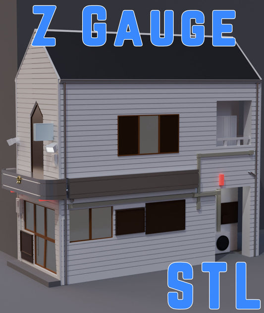 Z Gauge (1:220) Japanese Koban Police Station STL