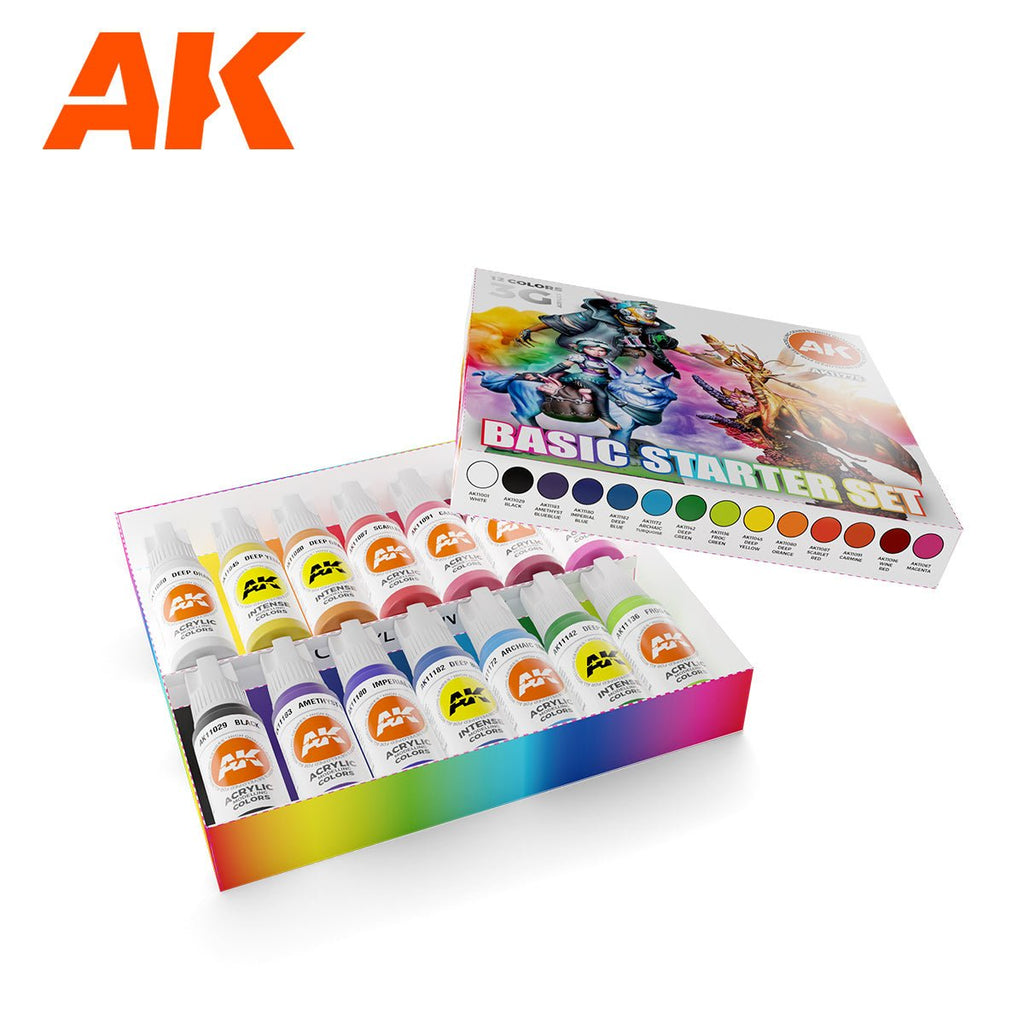 AK Interactive 3rd Gen Acrylic Basic Starter Set (AK11775)