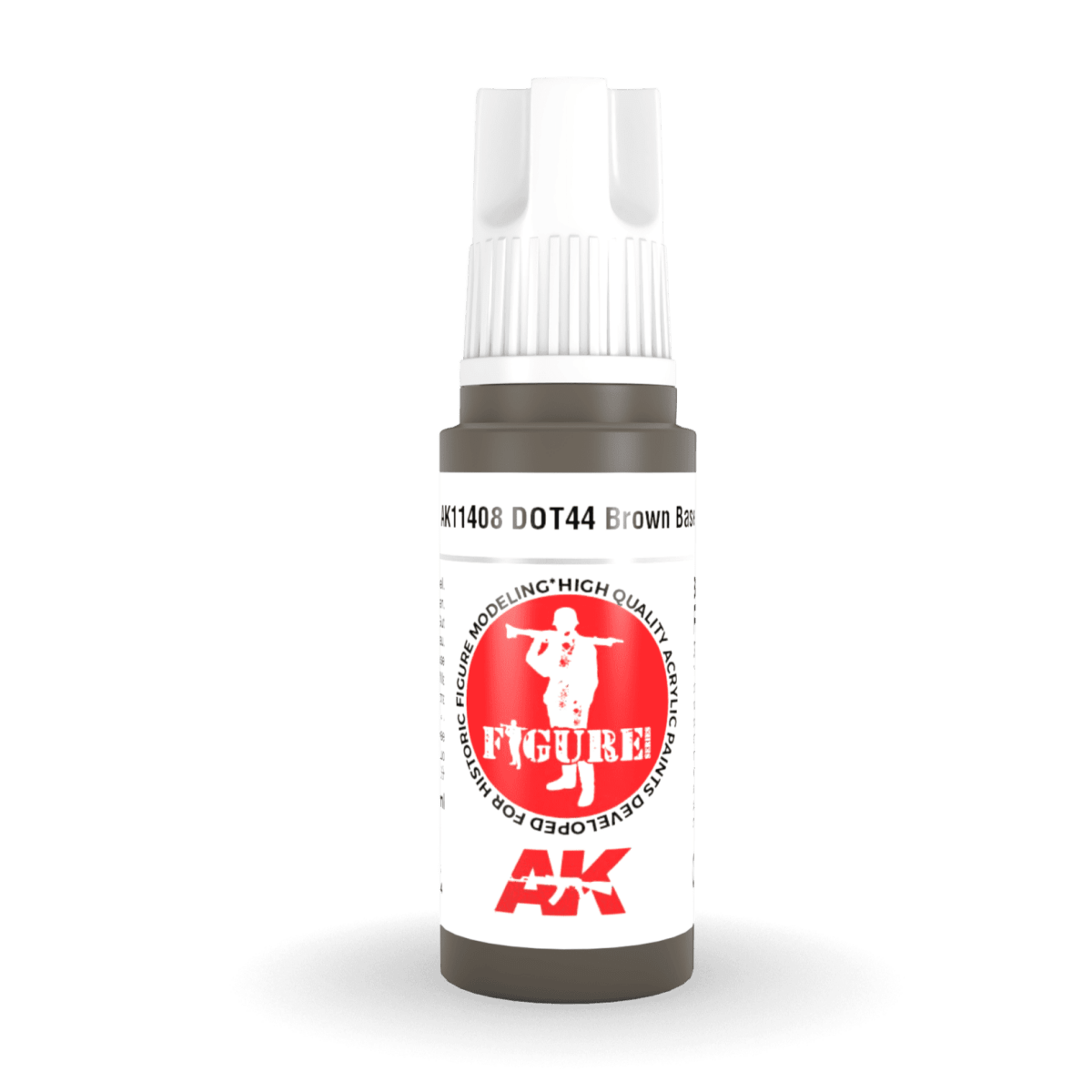 AK Interactive 3rd Gen Acrylic - Dot44 Brown Base 17ml (AK11408)