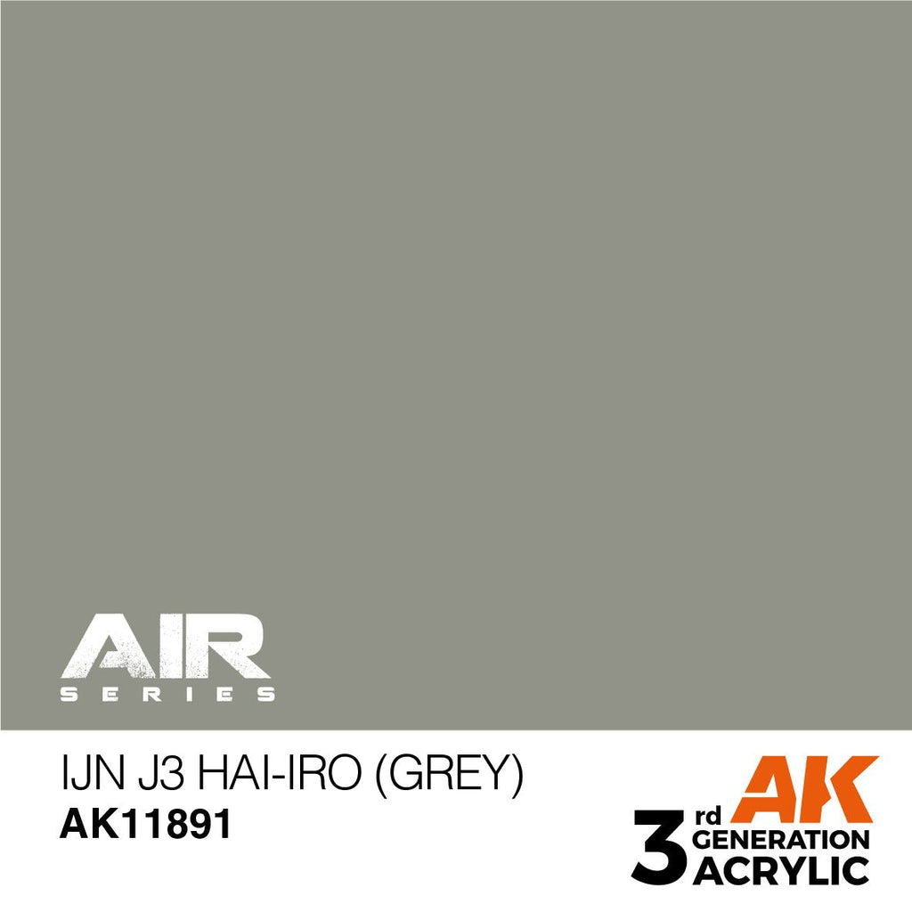 AK Interactive 3rd Gen Acrylic IJN J3 Hai-Iro (Grey) (AK11891)