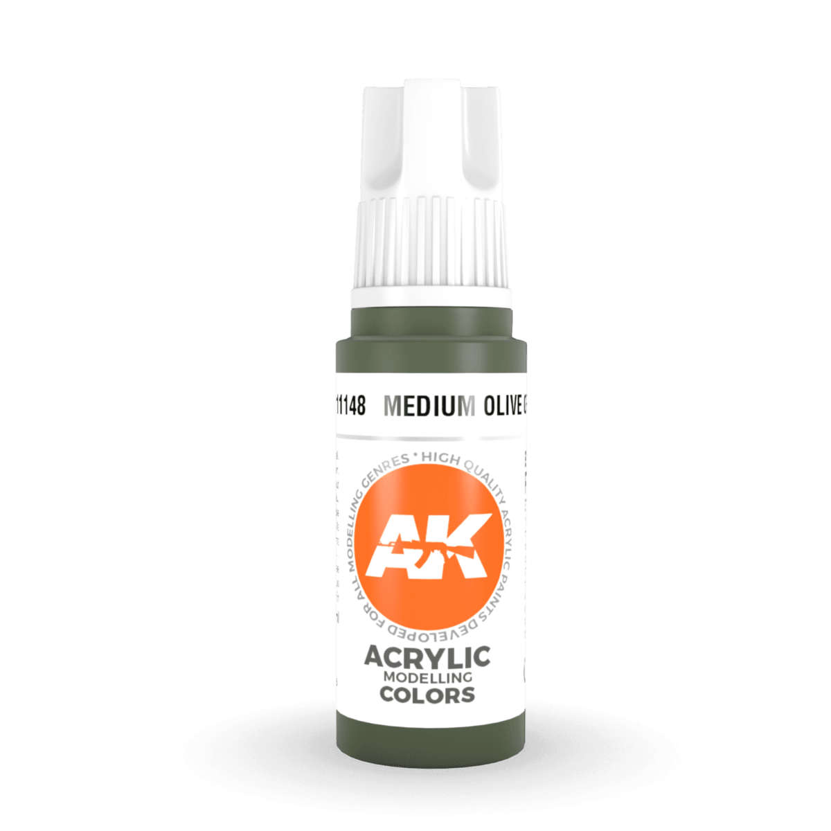 AK Interactive 3rd Gen Acrylic - Medium Olive Green 17ml (AK11148)