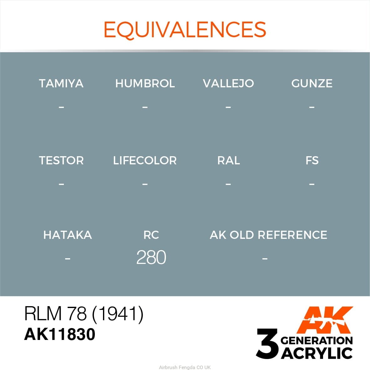 AK Interactive 3rd GEN Acrylic RLM 78 (1941) (AK11830)