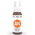 AK Interactive 3rd Gen Acrylic - Saddle Brown 17ml (AK11104)