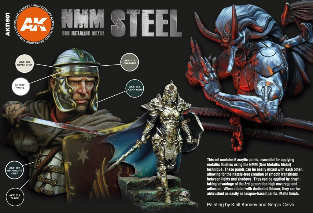 AK Interactive 3rd Gen Acrylics Non-Metallic Metal: Steel (AK11601)