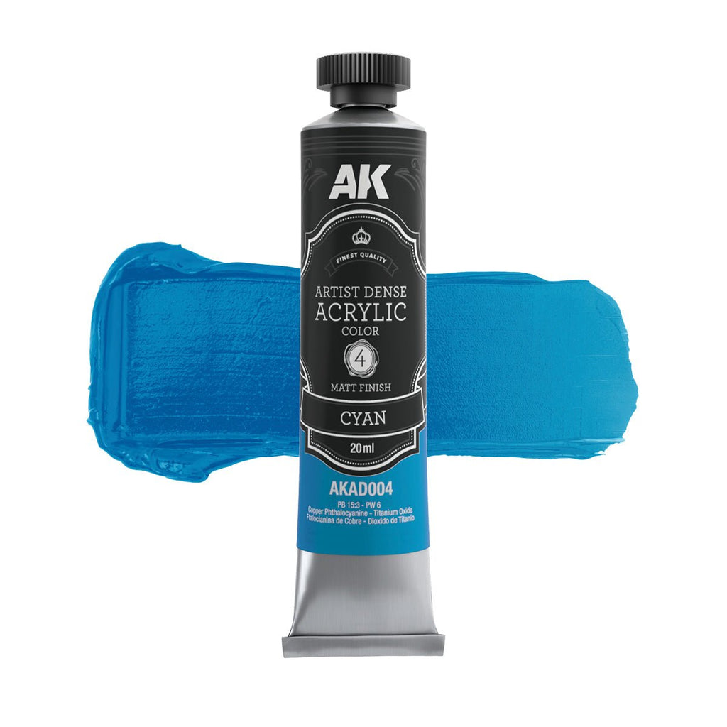 AK Interactive Dense Acrylic Primary & Secondary Set (6 Tubes 20ml) (AKAD102)