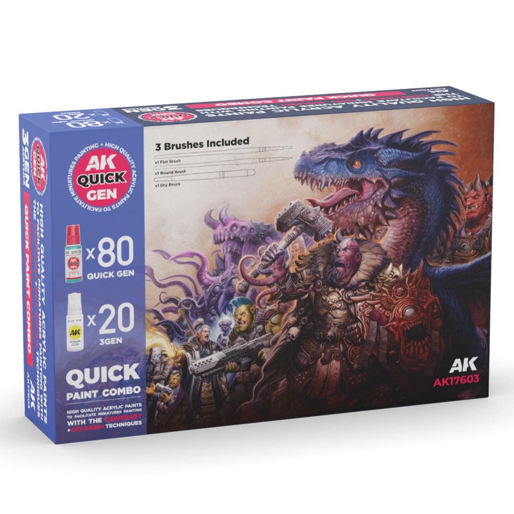 AK Interactive Quick Gen Paint Combo Set 100 Colors (AK17603)