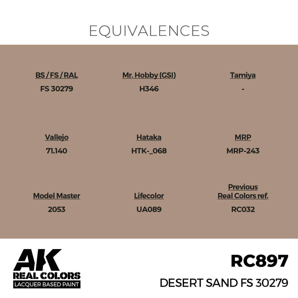 AK Interactive Real Colors - Desert Sand FS 30279 (RC897)