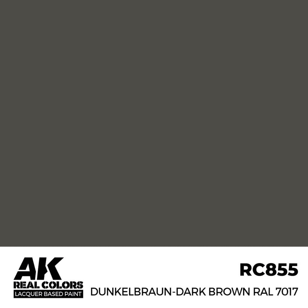 AK Interactive Real Colors - Dunkelbraun-Dark Brown RAL 7017 (RC855)