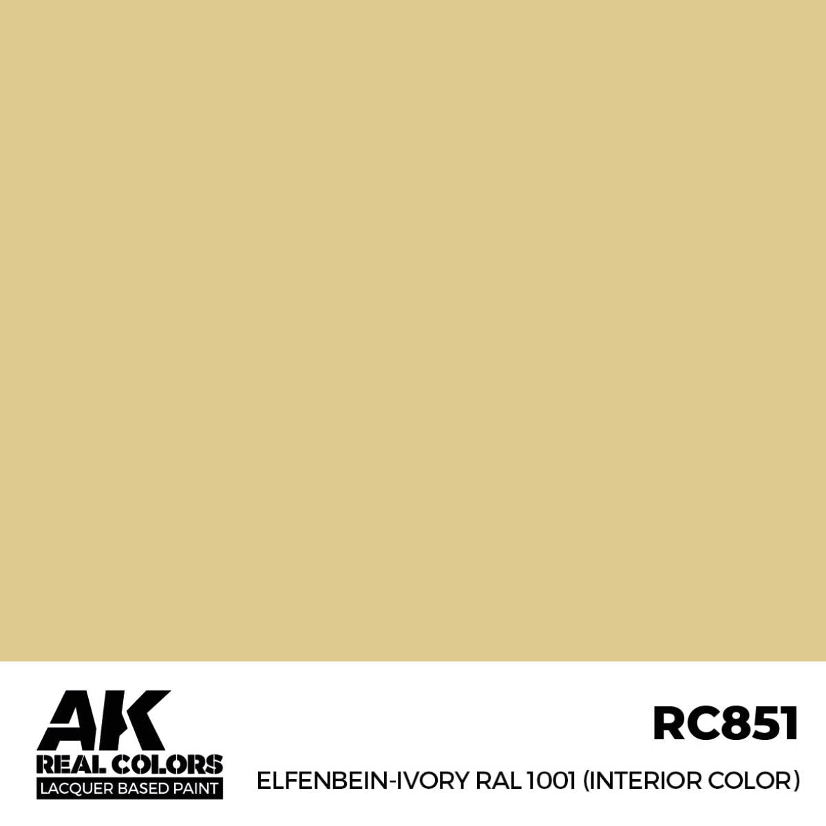 AK Interactive Real Colors - Elfenbein-Ivory RAL 1001 (Interior Color) (RC851)