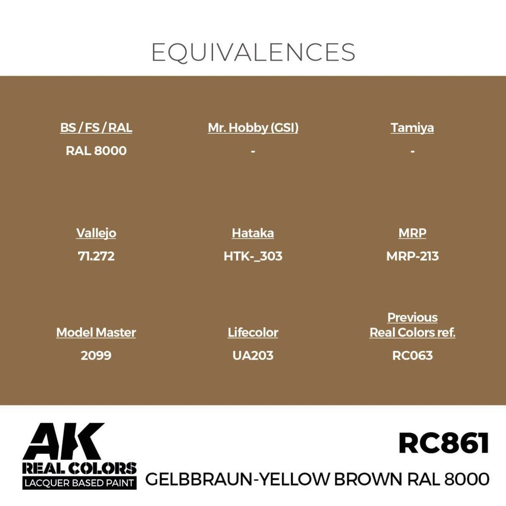 AK Interactive Real Colors - Gelbbraun-Yellow Brown RAL 8000 (RC861)