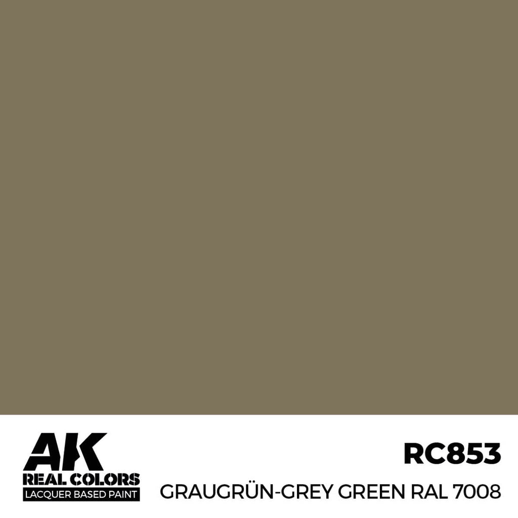AK Interactive Real Colors - Graugrün-Grey Green RAL 7008 (RC853)