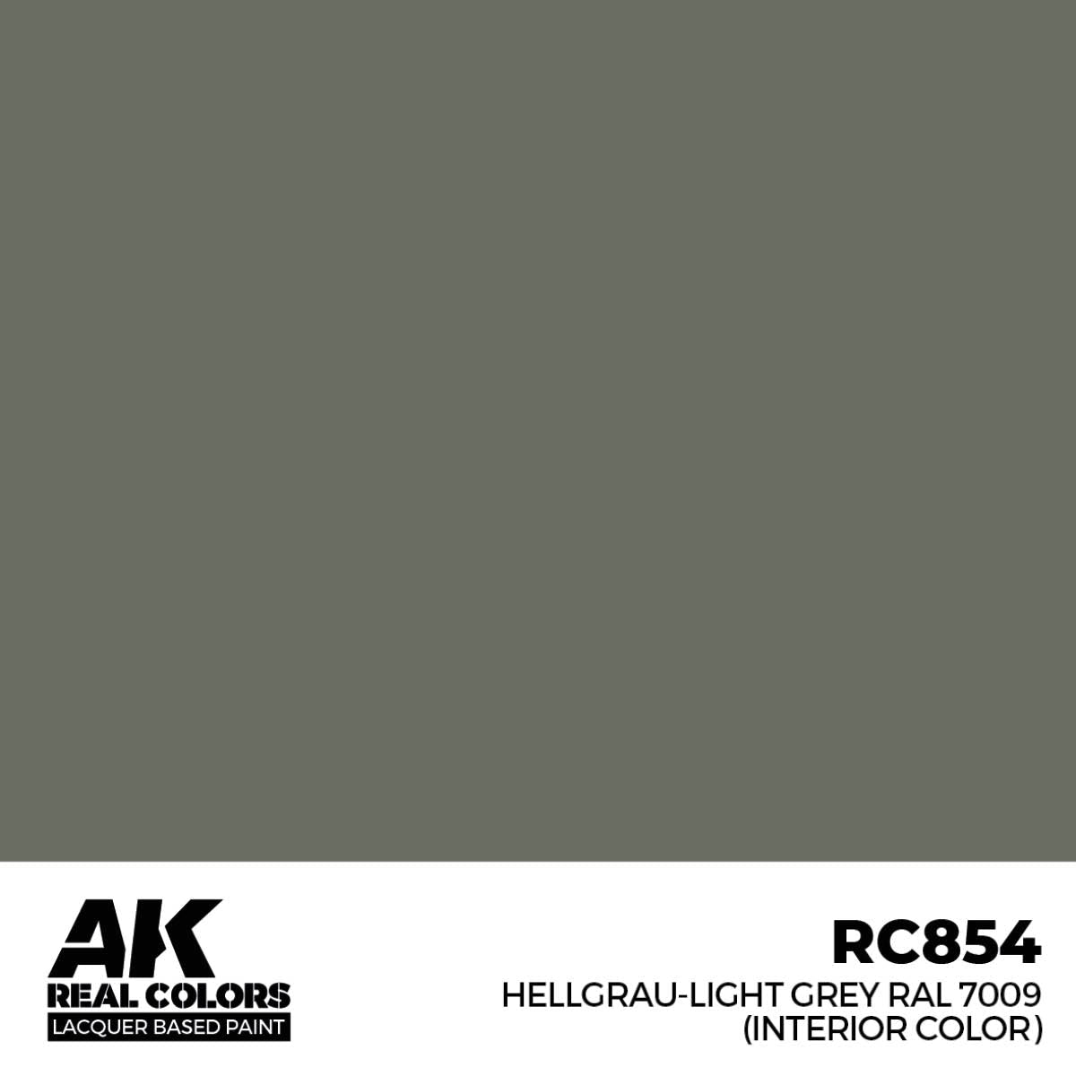 AK Interactive Real Colors - Hellgrau-Light Grey RAL 7009 (Interior Color) (RC854)
