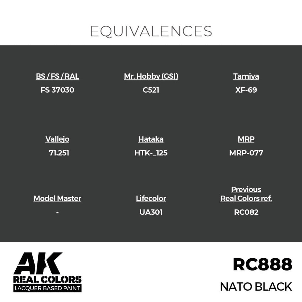 AK Interactive Real Colors - NATO Black (RC888)