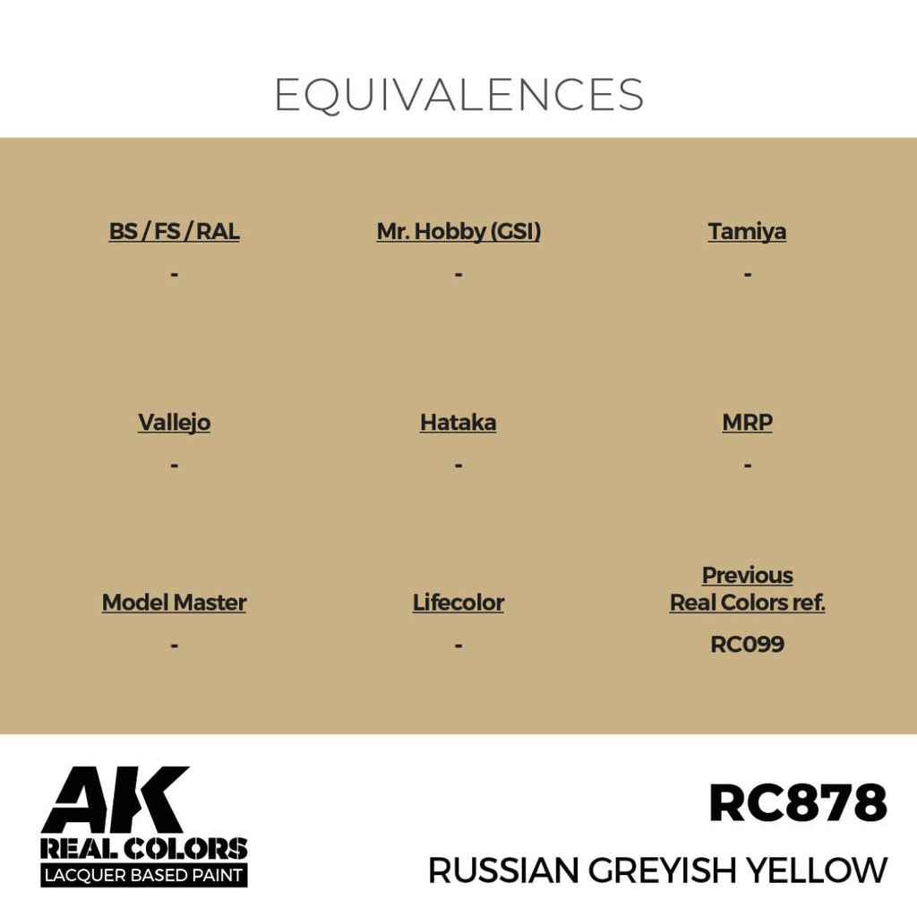 AK Interactive Real Colors - Russian Greyish Yellow (RC878)