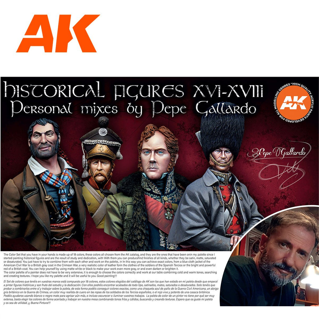 AK Interactive Signature Set - Historical Figures XVI-XVIII by Pepe Gallardo (AK11762)