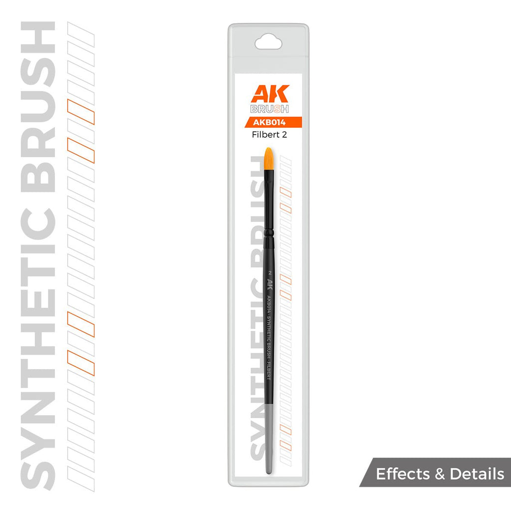 AK Interactive SYNTHETIC BRUSH - FILBERT 2 (AKB014)