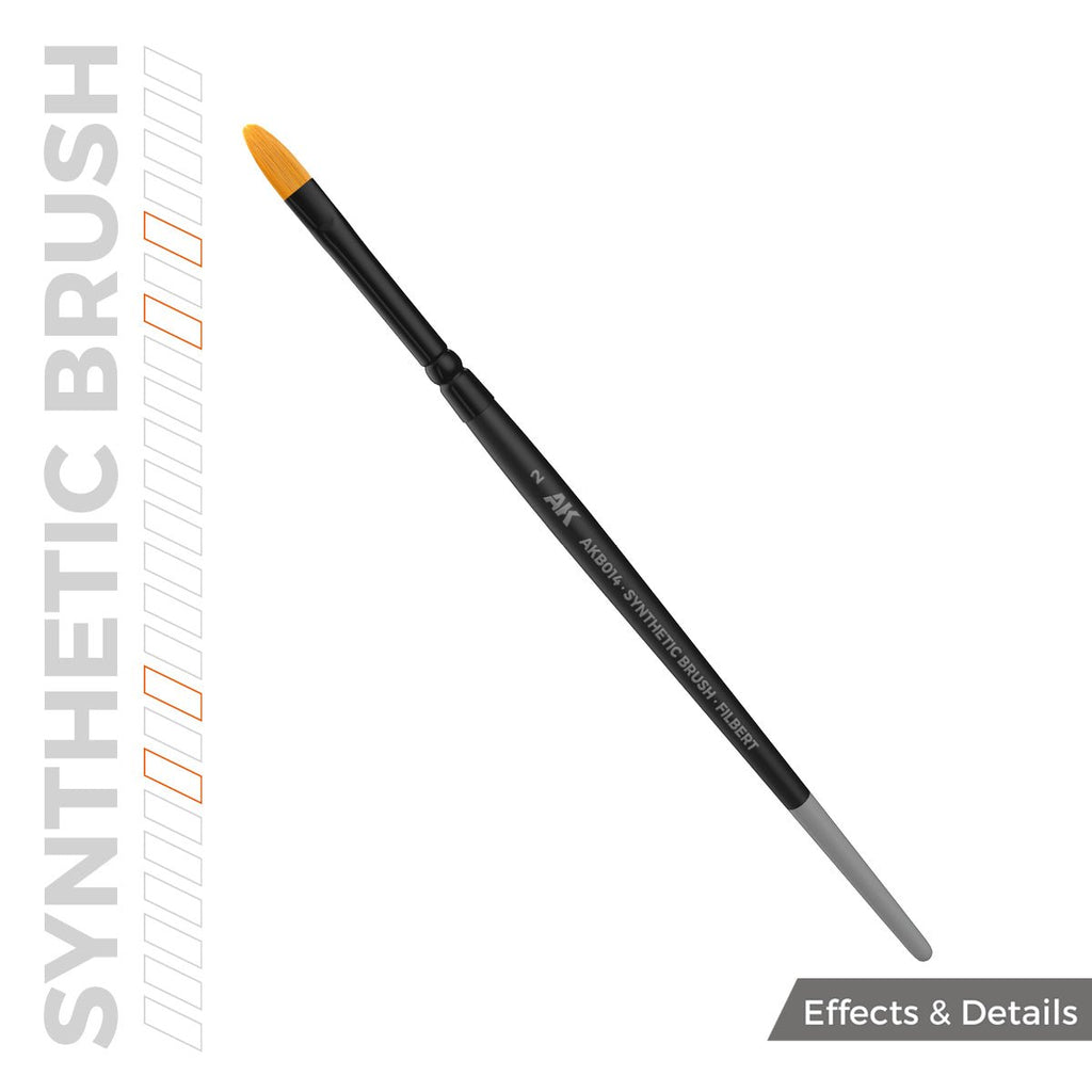 AK Interactive SYNTHETIC BRUSH - FILBERT 2 (AKB014)