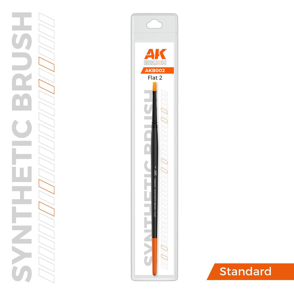 AK Interactive SYNTHETIC BRUSH - FLAT 2 (AKB002)