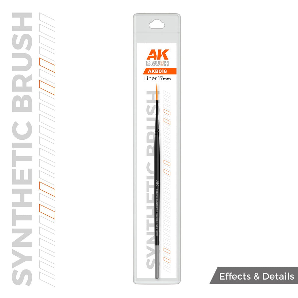 AK Interactive SYNTHETIC BRUSH - LINER 17mm (AKB018)