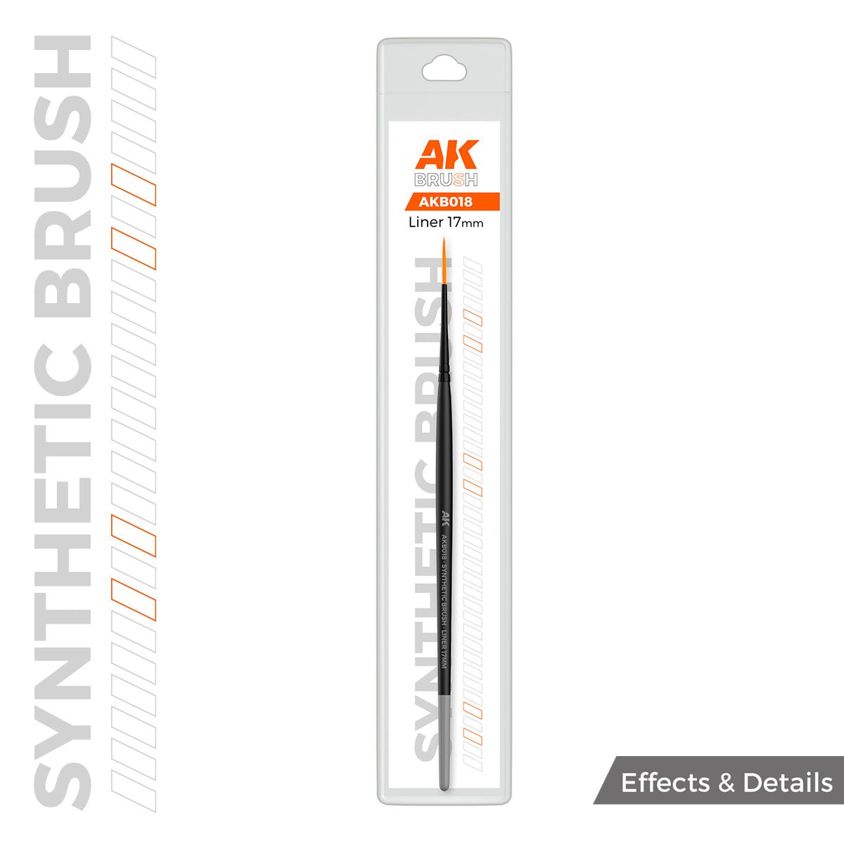 AK Interactive SYNTHETIC BRUSH - LINER 17mm (AKB018)