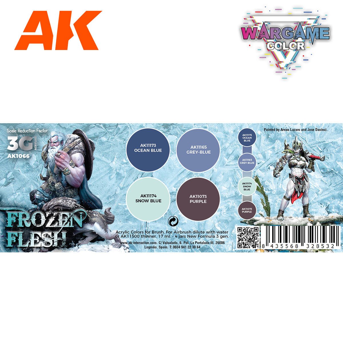 AK Interactive Wargame Colour Set: Frozen Flesh (AK1066)