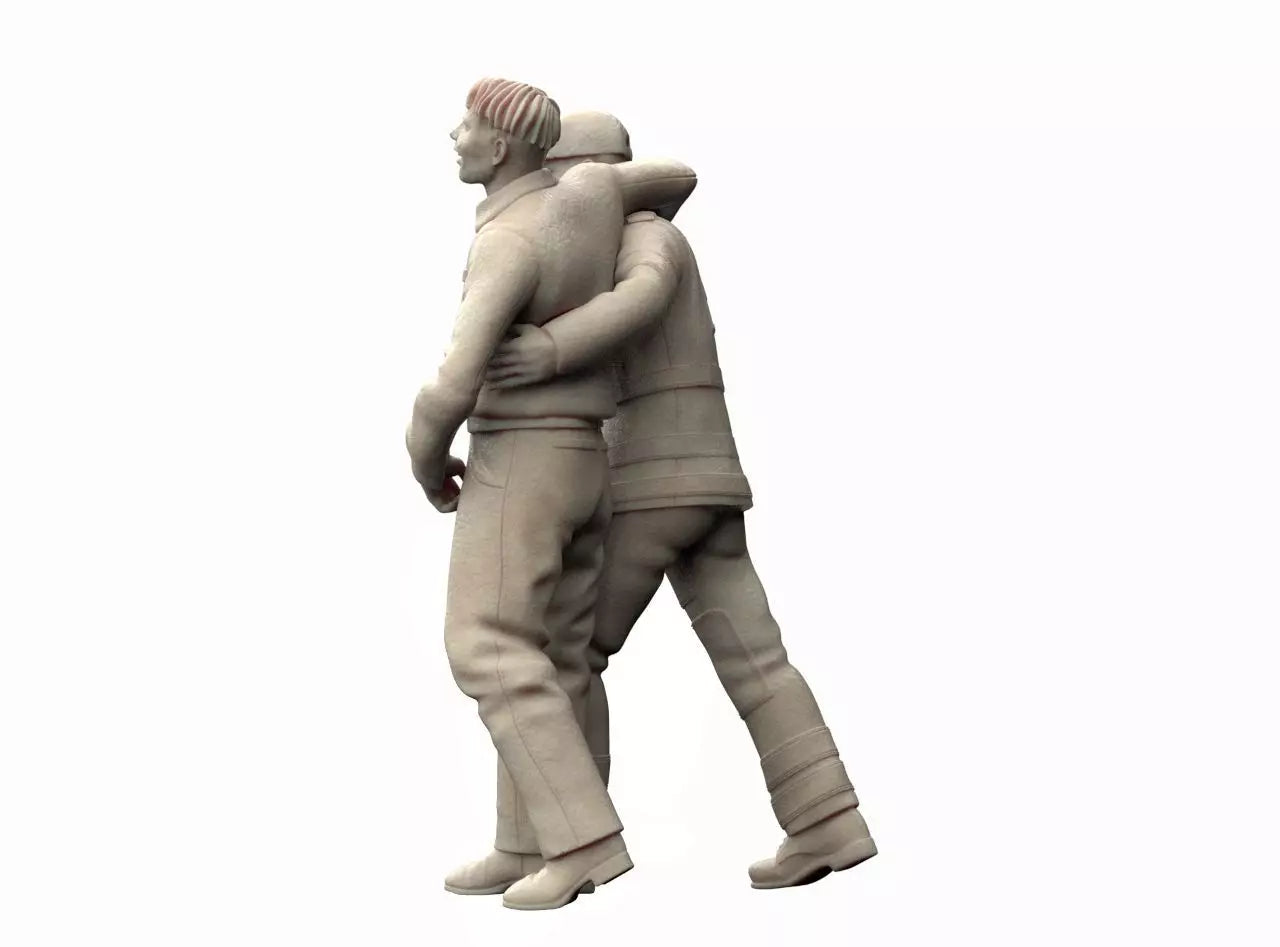 MM1309 Ambulance Crew Holding Casualty