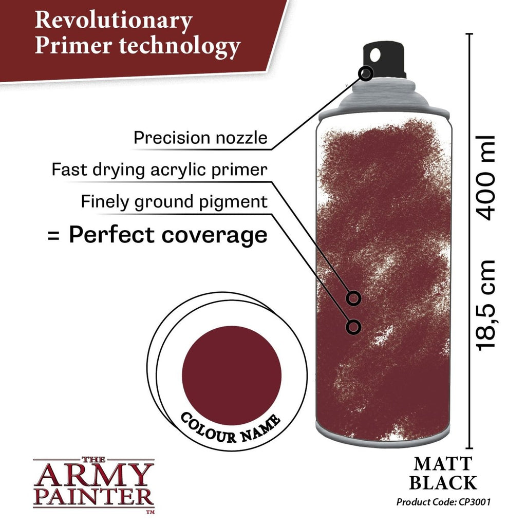 Army Painter Base Primer - Matt Black (400ml)