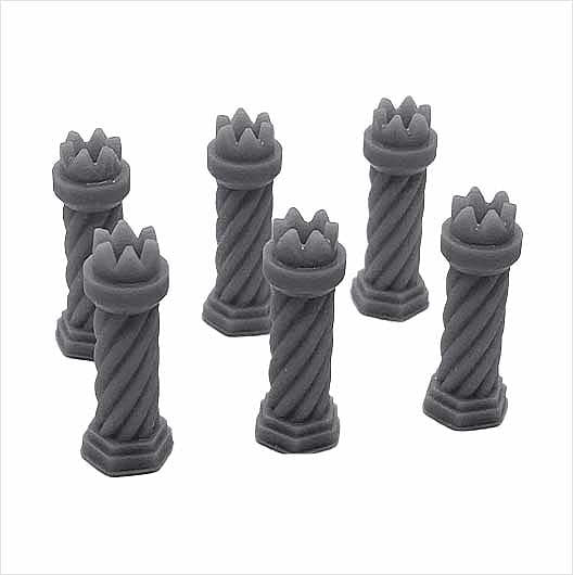 OO Scale Chimney Pot - Tudor-Style 2 (6 pack)