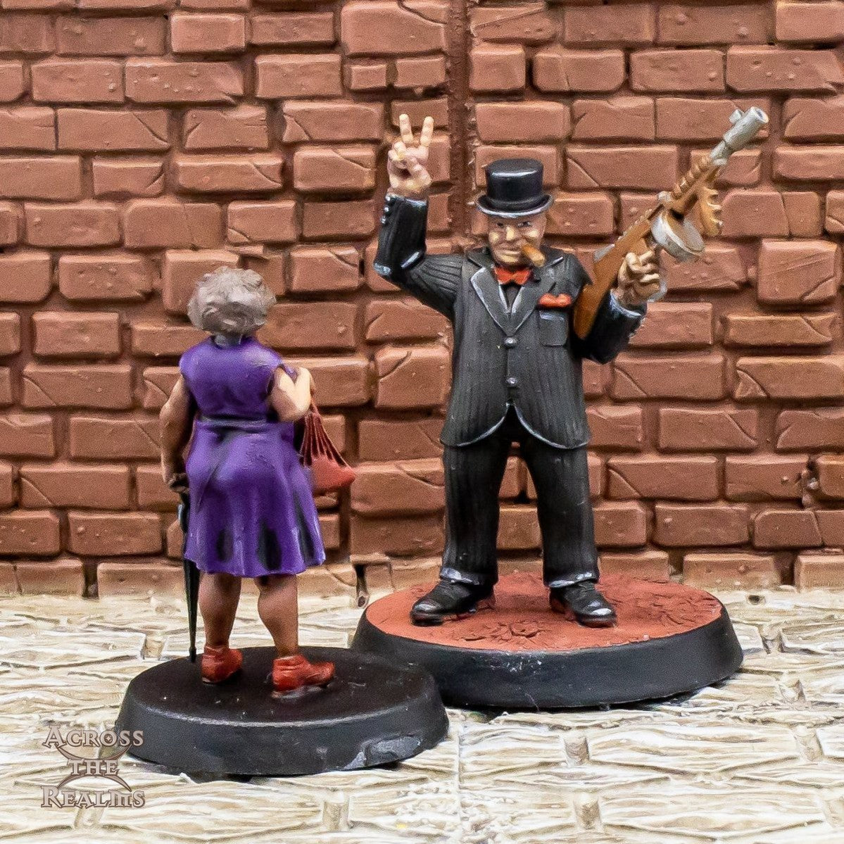 Churchill V for Victory Miniature