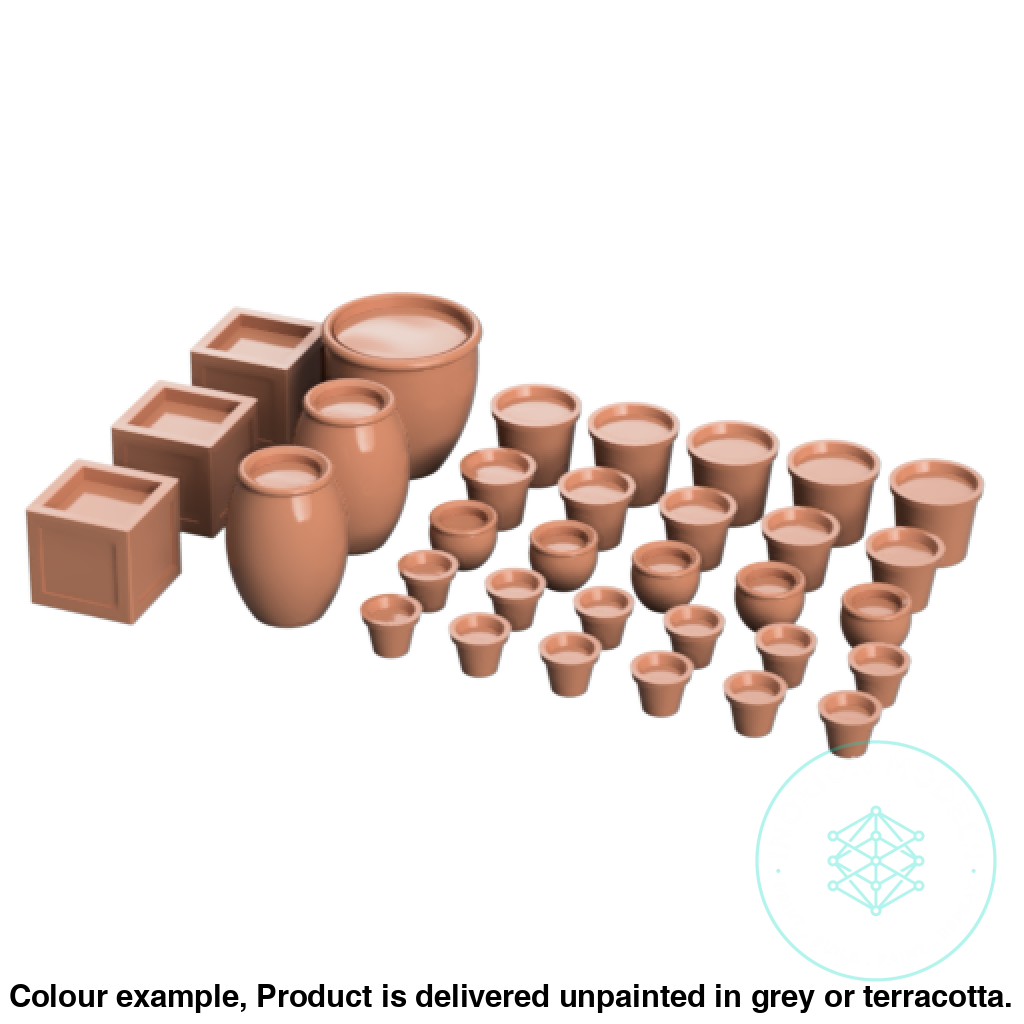 CO001A – Filled Plant Pots 1:32 Scale