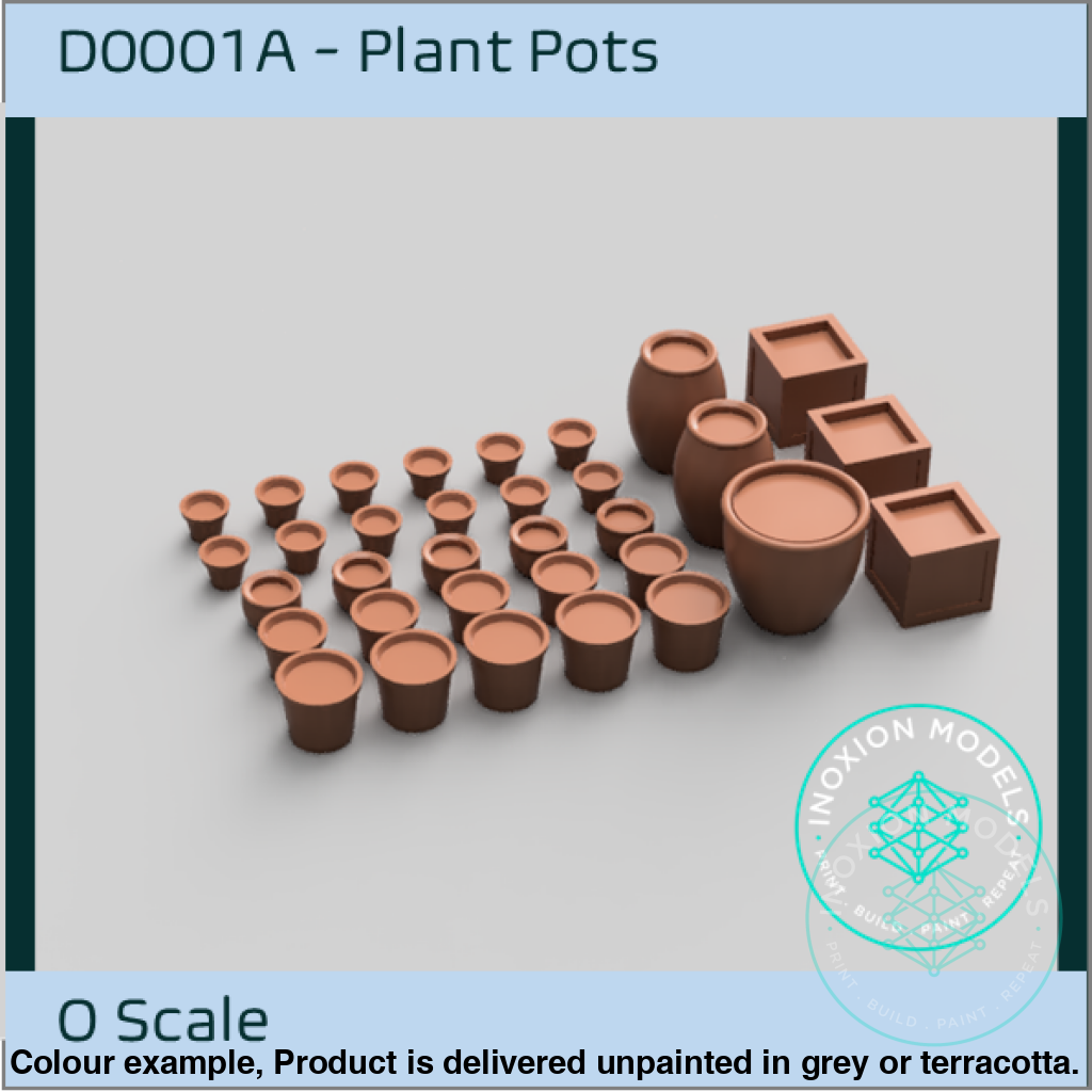 CO001A – Filled Plant Pots 1:32 Scale