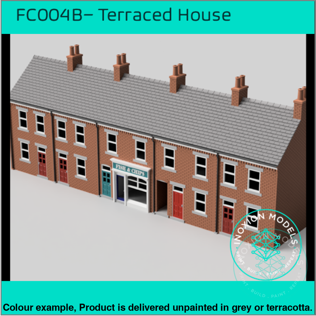 FC004B – 5x Terrace House with Shop Pack OO Scale