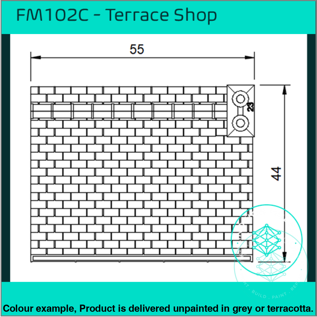 FM102C – Low Relief Terrace Shop OO/HO Scale